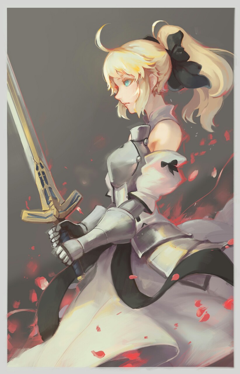 artoria pendragon and saber lily (fate and 1 more) drawn by softmode