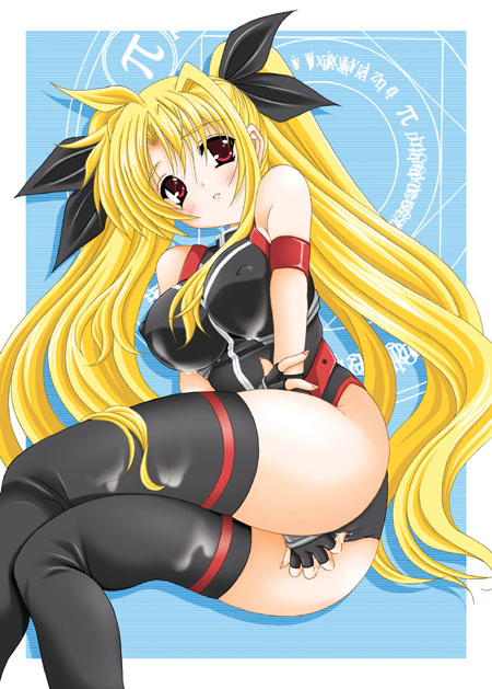 fate testarossa (lyrical nanoha and 1 more) drawn by rikky