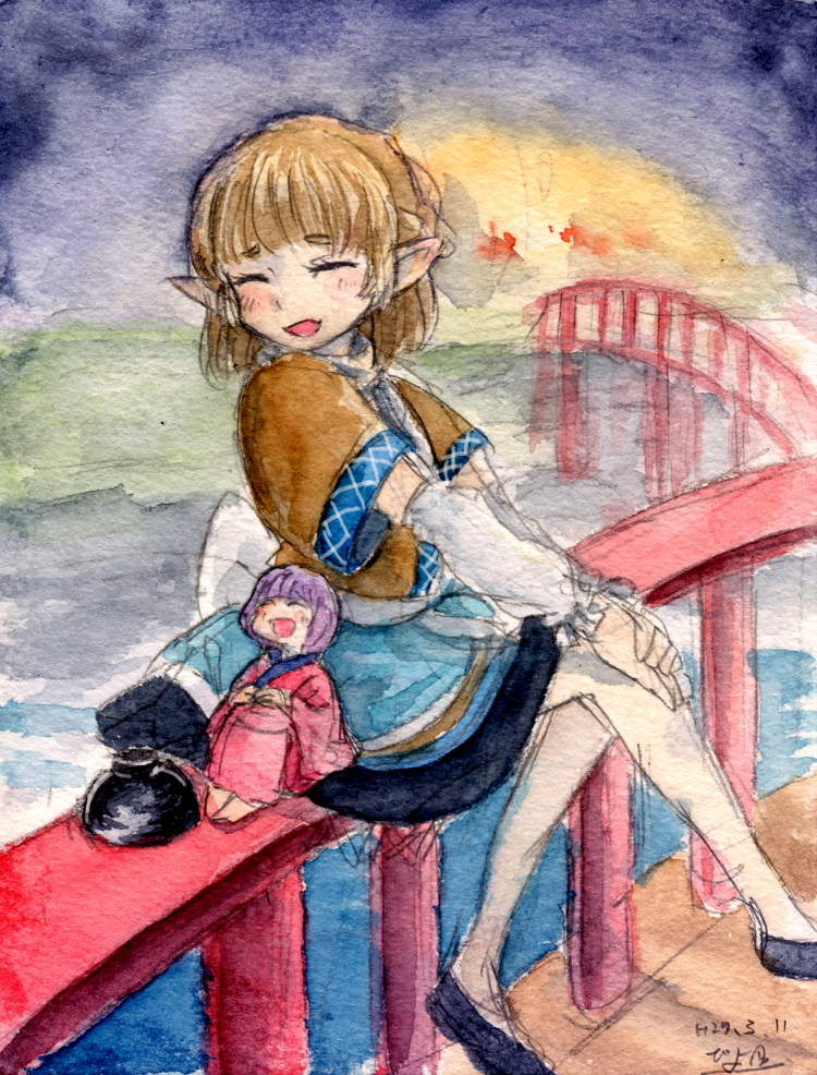 mizuhashi parsee and sukuna shinmyoumaru (touhou) drawn by piyo_(piyoko528)
