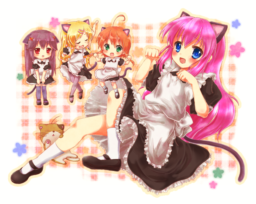 sherlock shellingford, hercule barton, cordelia glauca, and yuzurizaki nero (tantei opera milky holmes) drawn by setsu_va