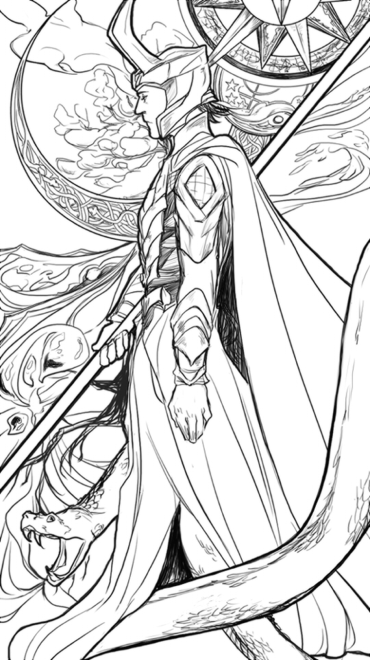 loki (marvel and 1 more) drawn by angela0777