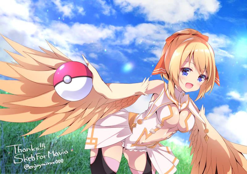 mavia (pokemon and 1 more) drawn by enjoy_mix
