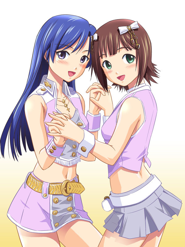 kisaragi chihaya and amami haruka (idolmaster and 1 more) drawn by jiyuuyuu