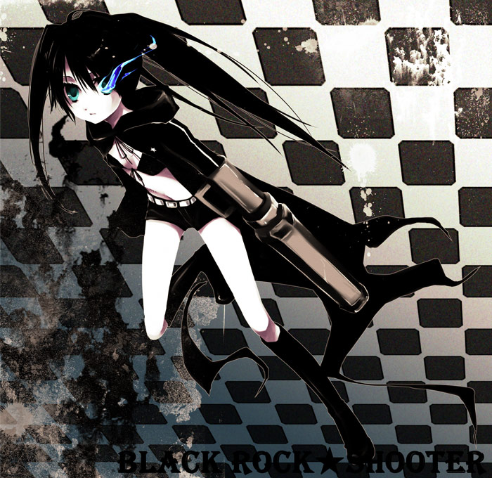 black rock shooter (black rock shooter) drawn by pokachi