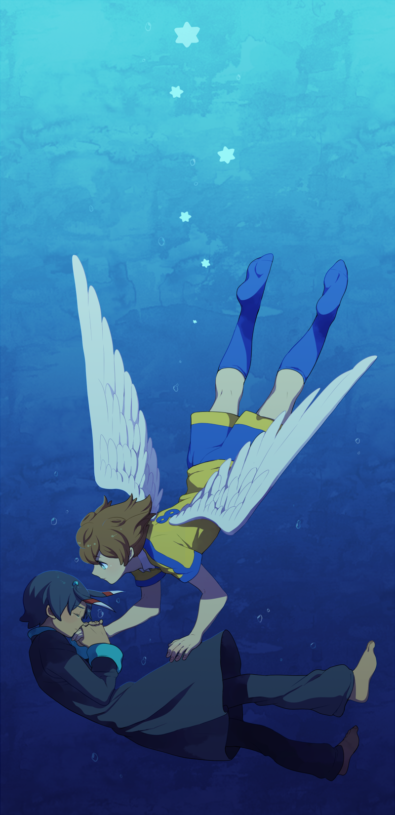 matsukaze tenma and shuu (inazuma eleven and 1 more) drawn by kudou_akira