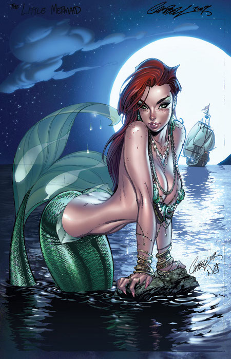 ariel (the little mermaid) drawn by j._scott_campbell and nei_ruffino