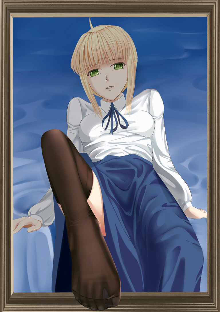 artoria pendragon and saber (fate and 1 more) drawn by wyp