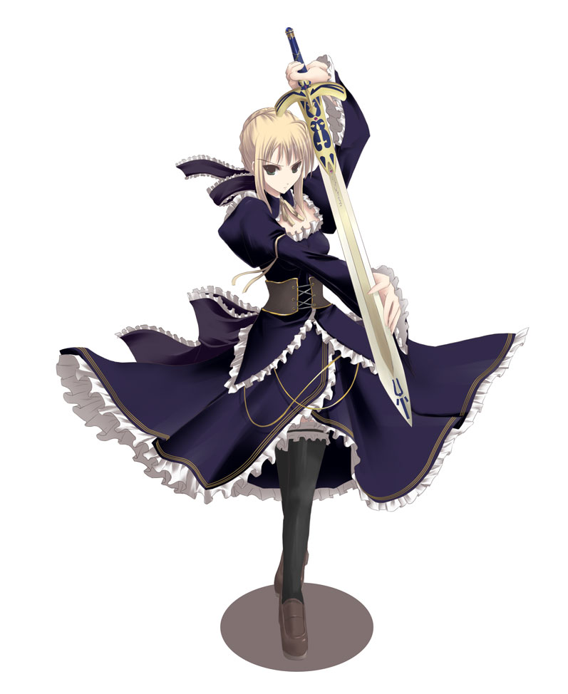 artoria pendragon and saber (fate and 1 more) drawn by satomi_(black_scarecrow)