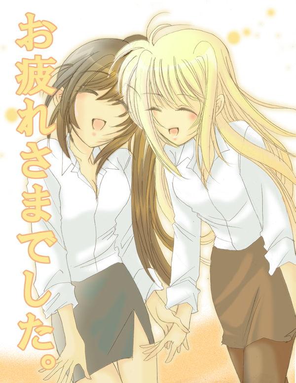 fate testarossa and takamachi nanoha (lyrical nanoha and 1 more) drawn by hina_sasaki