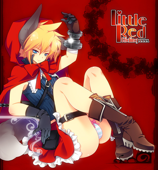 cloud strife and little red riding hood (final fantasy and 2 more) drawn by shima_chiyo