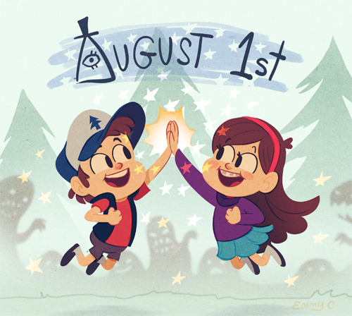 mabel pines, dipper pines, and bill cipher (gravity falls) drawn by emmy_cicierega