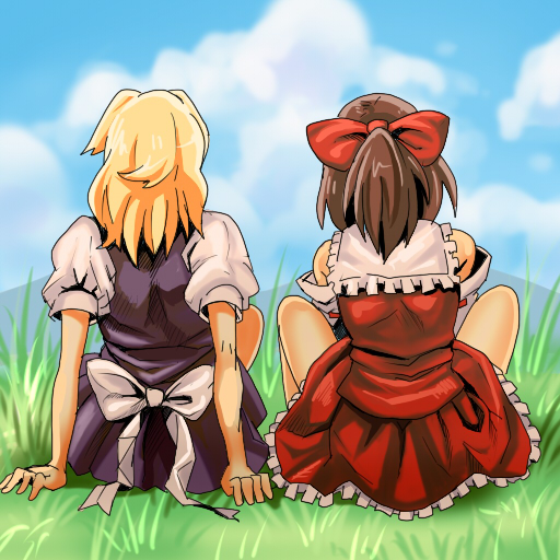 hakurei reimu and kirisame marisa (touhou) drawn by tat_(artist)