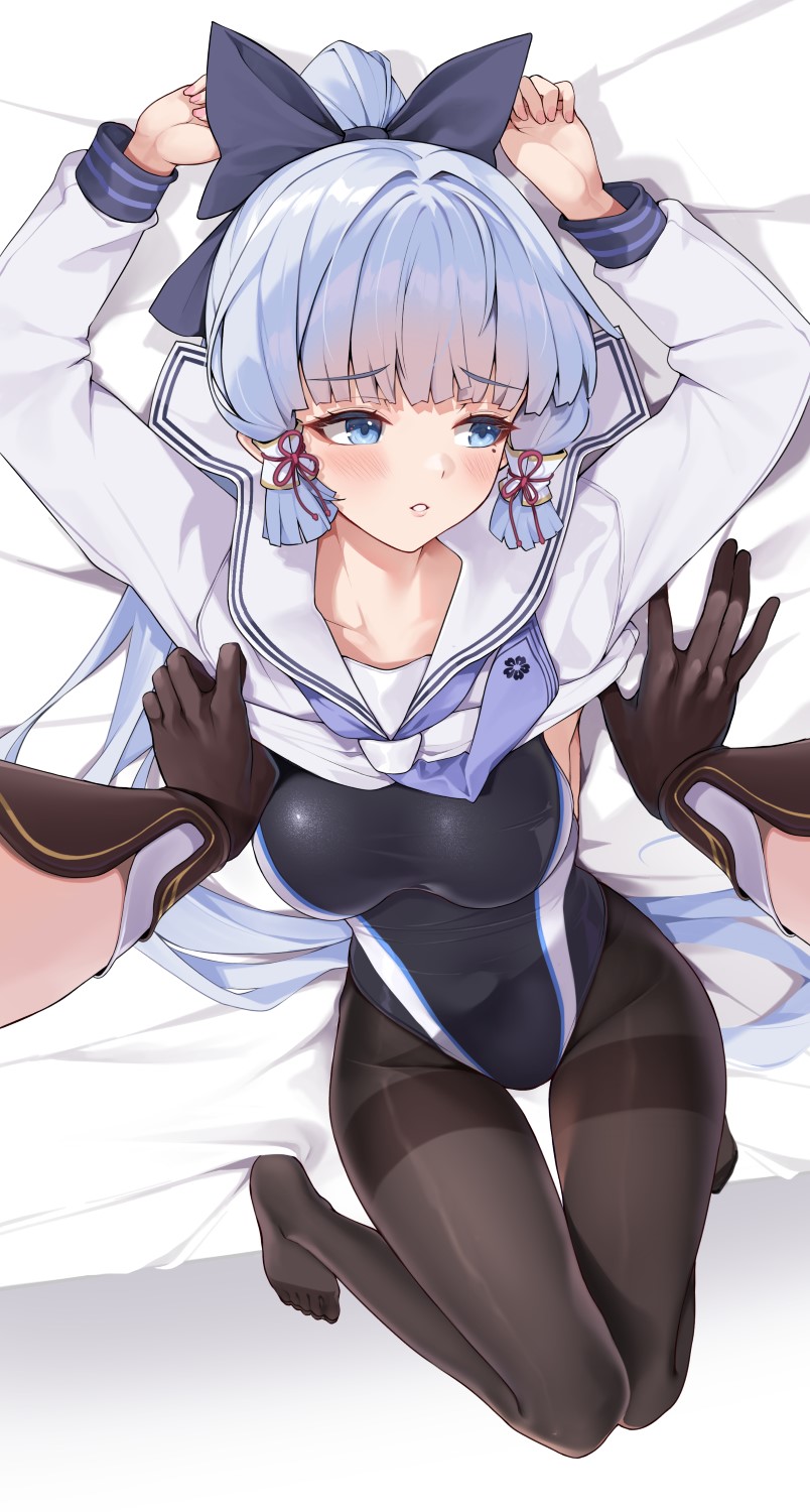 aether and kamisato ayaka (genshin impact) drawn by matrix16