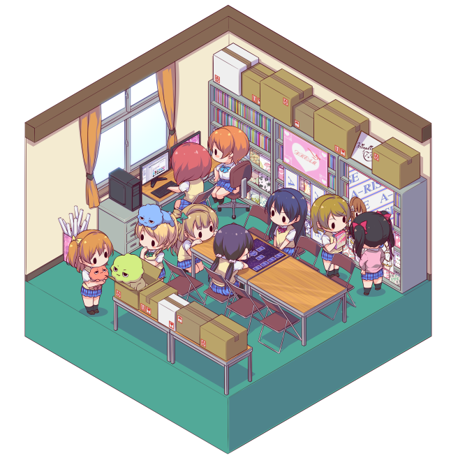 nishikino maki, tojo nozomi, sonoda umi, yazawa nico, ayase eli, and 5 more (love live! and 1 more) drawn by ayasaka