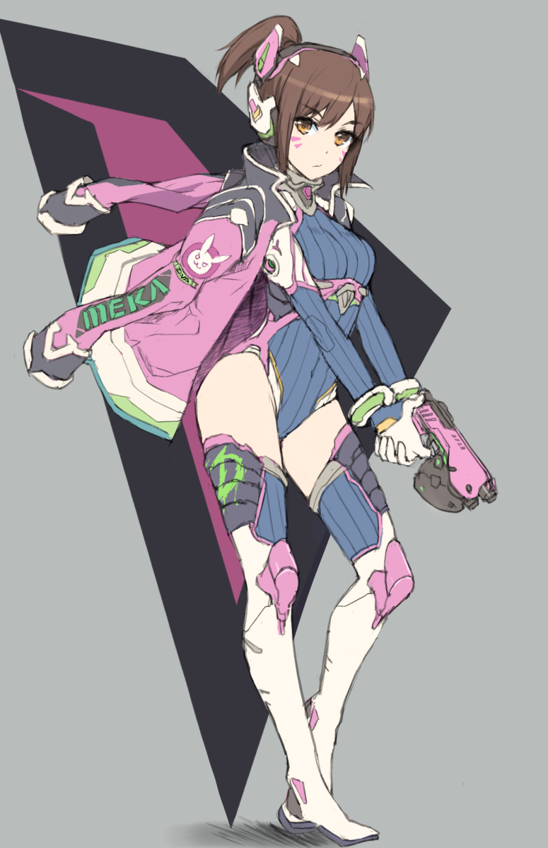 d.va (overwatch and 1 more) drawn by tonee