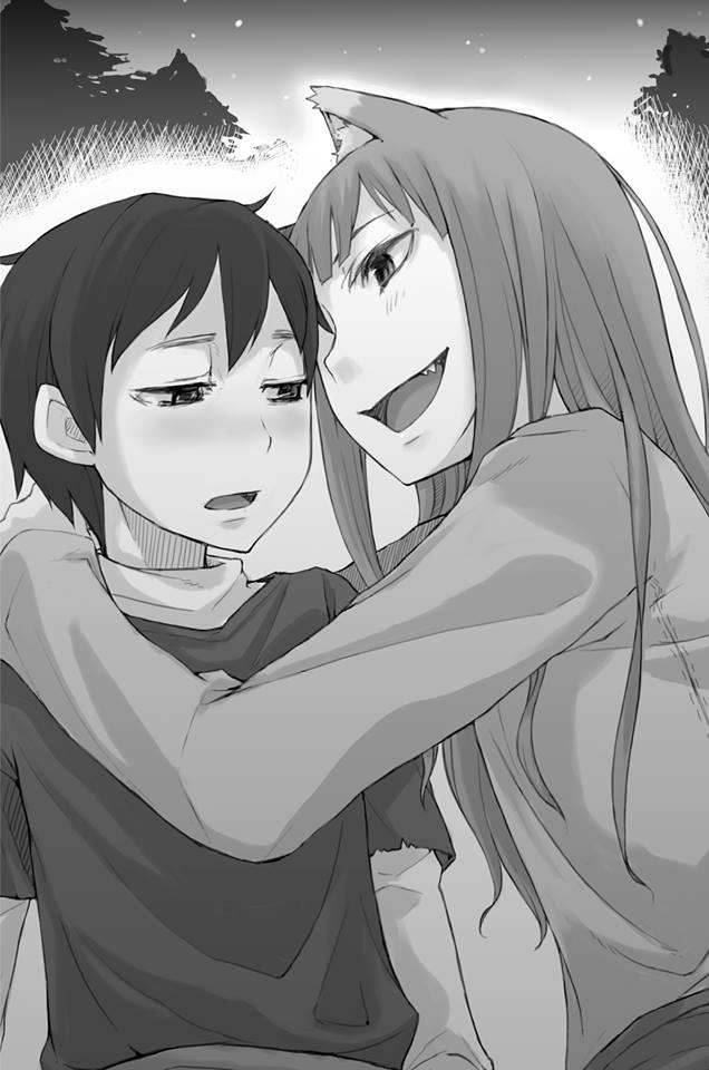 holo and klass (spice and wolf) drawn by ayakura_juu