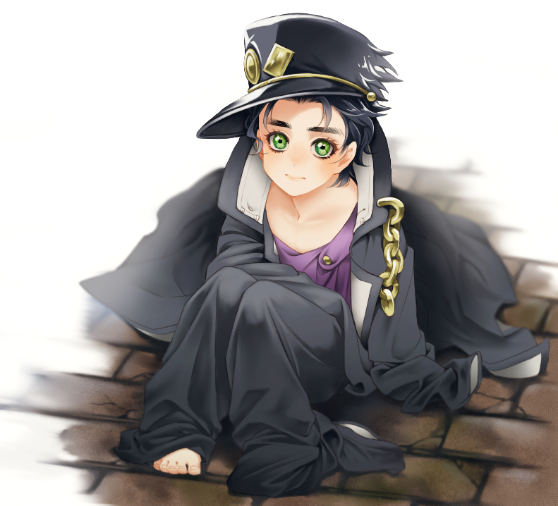kujo jotaro (jojo no kimyou na bouken and 1 more) drawn by kobayashi_(oksk0x0)