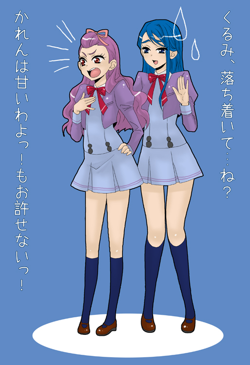 minazuki karen, mimino kurumi, and milk (precure and 2 more) drawn by okuretun