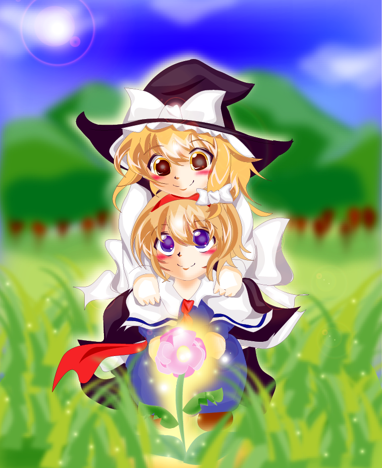 kirisame marisa and alice margatroid (touhou) drawn by chi-chi_(pixiv984250)