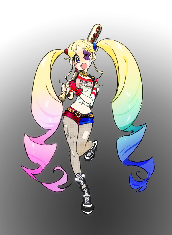 harley quinn and harime nui (kill la kill and 2 more) drawn by gyosone