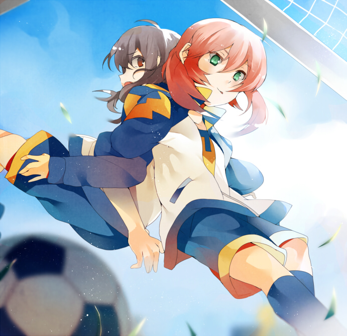 kirino ranmaru and shindou takuto (inazuma eleven and 1 more) drawn by hinata_(hinata123)