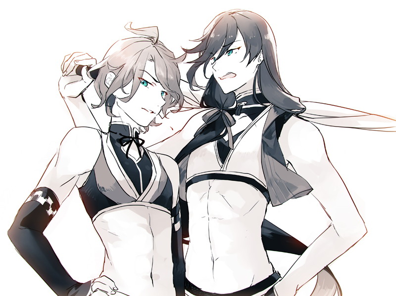 izumi-no-kami kanesada and kasen kanesada (touken ranbu) drawn by endend_(shinia)