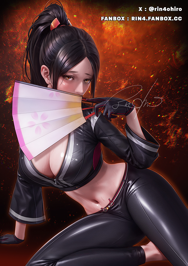 shiranui mai (fatal fury and 1 more) drawn by oohiro_rin