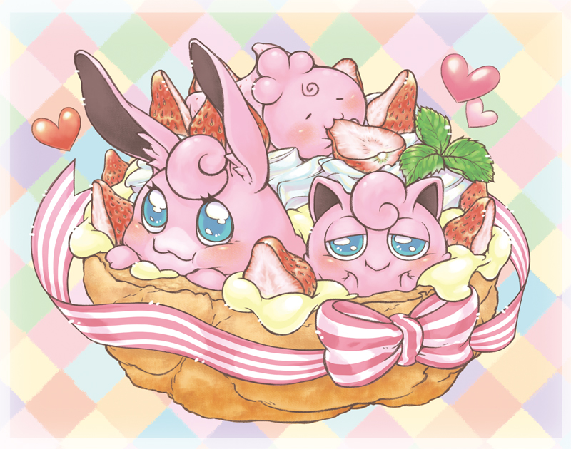 jigglypuff, wigglytuff, and igglybuff (pokemon) drawn by gao_(2334787)