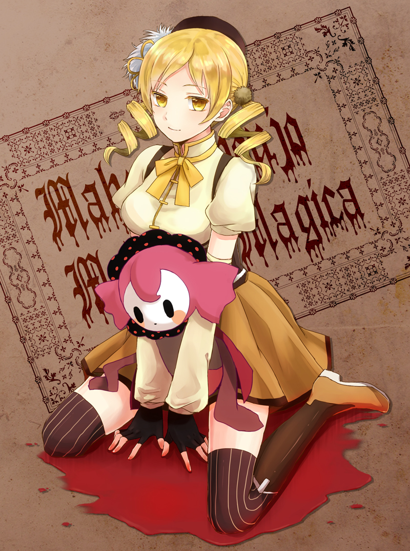 tomoe mami and charlotte (mahou shoujo madoka magica) drawn by shidomura