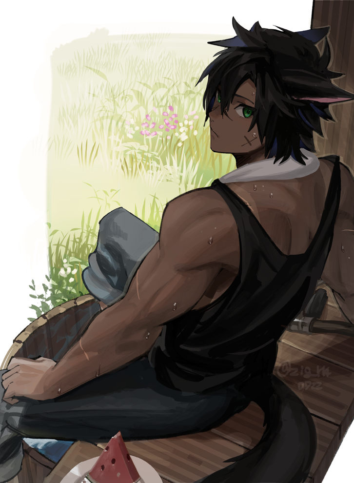 warrior of light (final fantasy and 1 more) drawn by mn_(zig_r14)