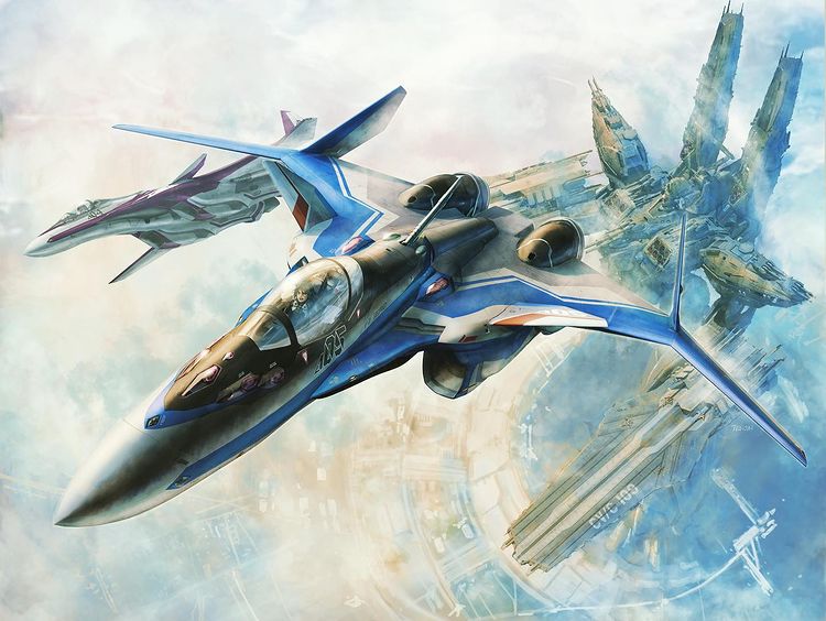 hayate immelmann, vf-31, vf-31j, and macross elysion (macross and 1 more) drawn by tenjin_hidetaka