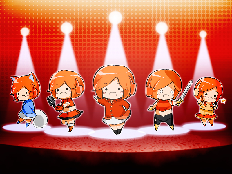meiko, ranka lee, cutie honey, sakine meiko, and cyndi wang (vocaloid and 3 more) drawn by daigoman
