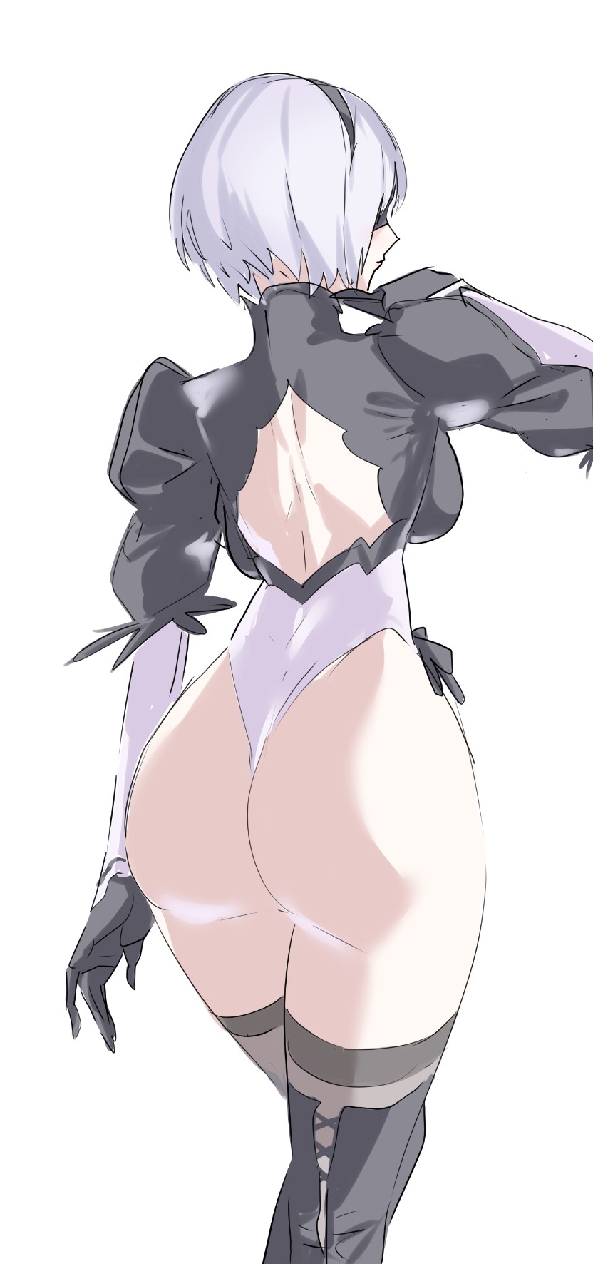 2b (nier and 1 more) drawn by mogi_yasunobu