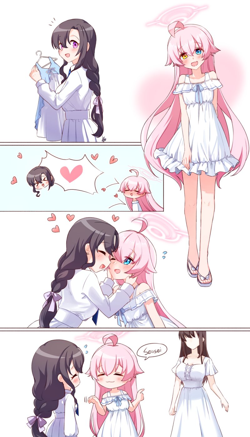 sensei, hoshino, and female sensei (blue archive) drawn by rarasa_(rarasa)