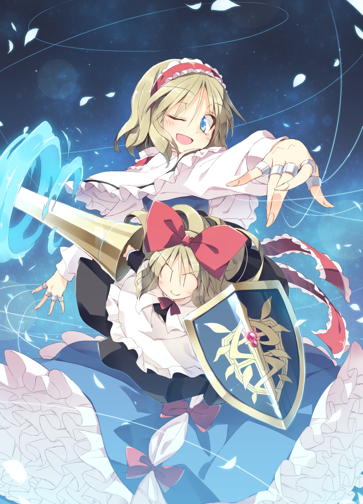 alice margatroid and shanghai doll (touhou) drawn by satou_kibi