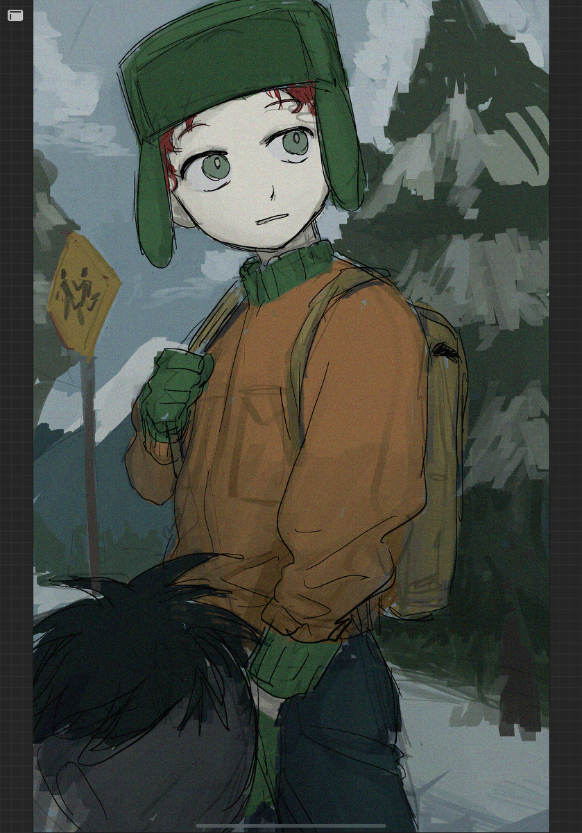 kyle broflovski and ike broflovski (south park) drawn by kaixinchafang