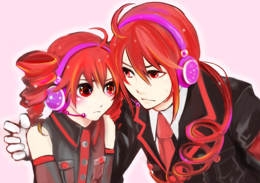 kasane teto and kasane ted (utau) drawn by honoka_(pandatype)