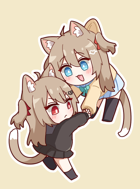 neuro-sama and evil neuro-sama (vedal ai) drawn by teteteru_267