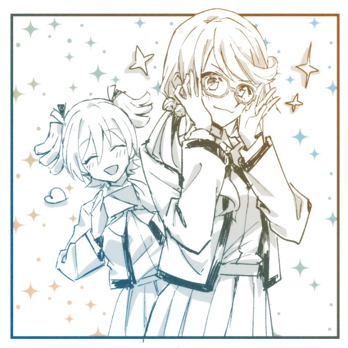 daiba nana and hoshimi junna (shoujo kageki revue starlight) drawn by gaa_(butsugen)