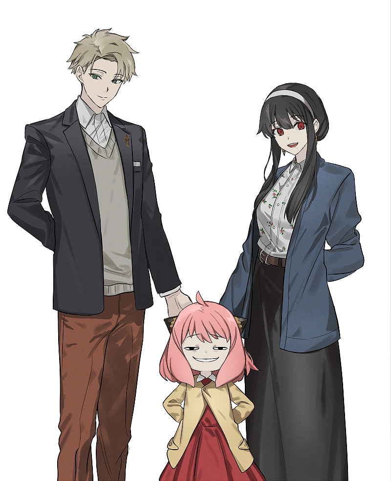 yor briar, anya, and twilight (spy x family) drawn by daenarys