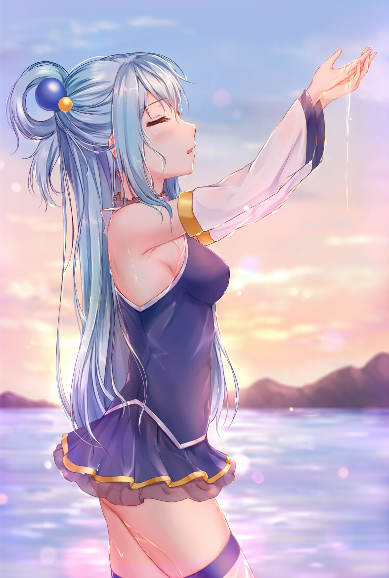 aqua (kono subarashii sekai ni shukufuku wo!) drawn by muwa12
