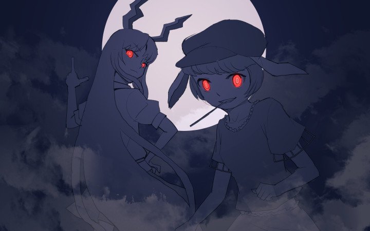 reisen udongein inaba and ringo (touhou) drawn by meimaru_inuchiyo