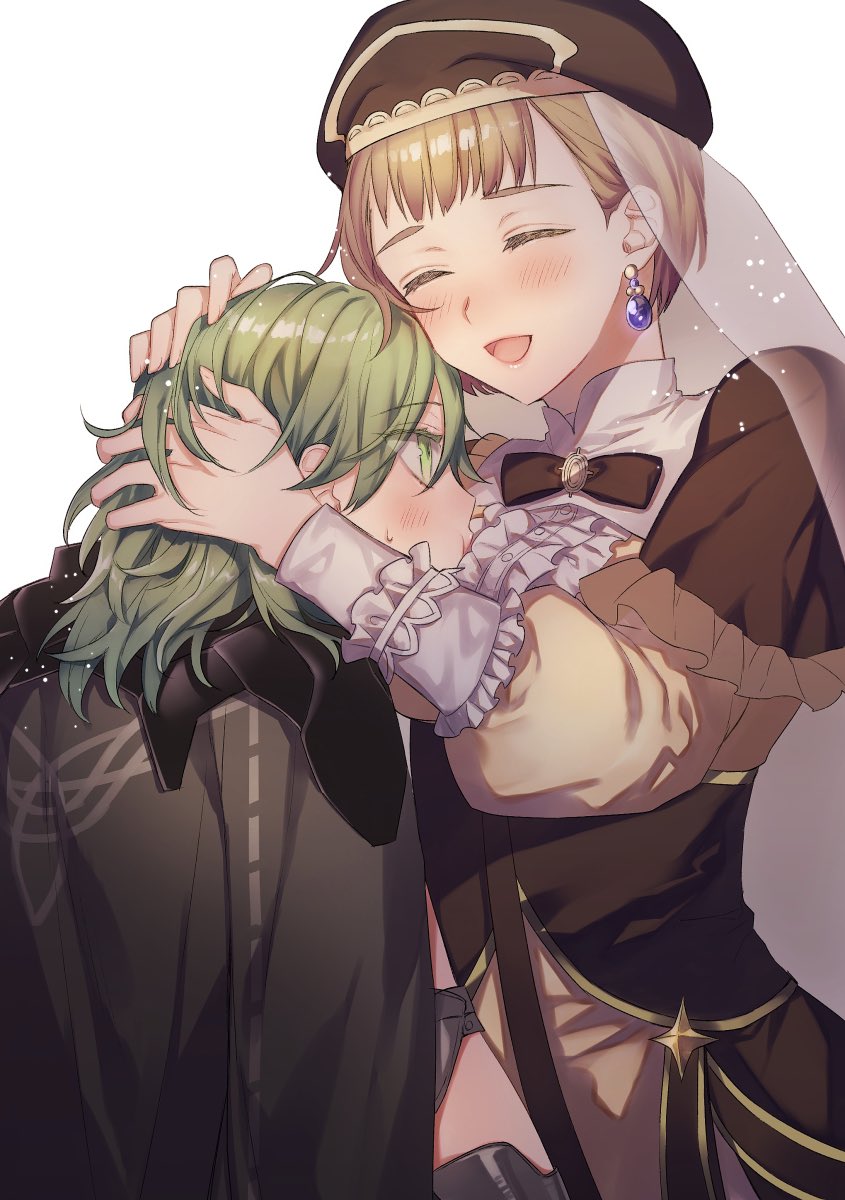 female byleth and mercedes von martritz (fire emblem and 1 more) drawn by kokoro_(koko53534)