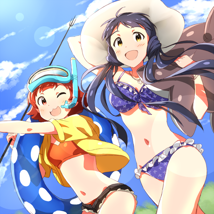 kitakami reika and nonohara akane (idolmaster and 1 more) drawn by dani-ikapi