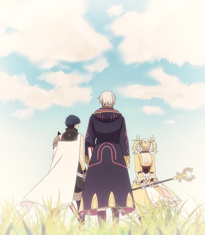 male robin, chrom, and lissa (fire emblem and 1 more) drawn by sophie_(693432)