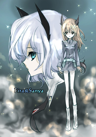 sanya v. litvyak and eila ilmatar juutilainen (world witches series and 1 more) drawn by kandagawa_(tatami)