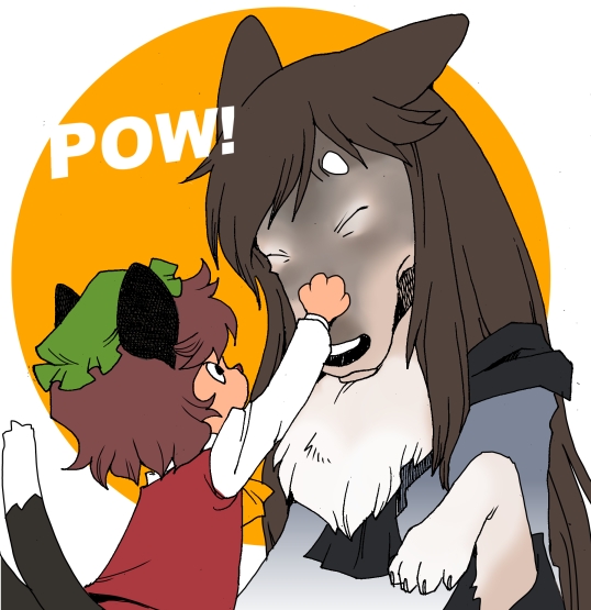 chen and imaizumi kagerou (touhou) drawn by onikobe_rin