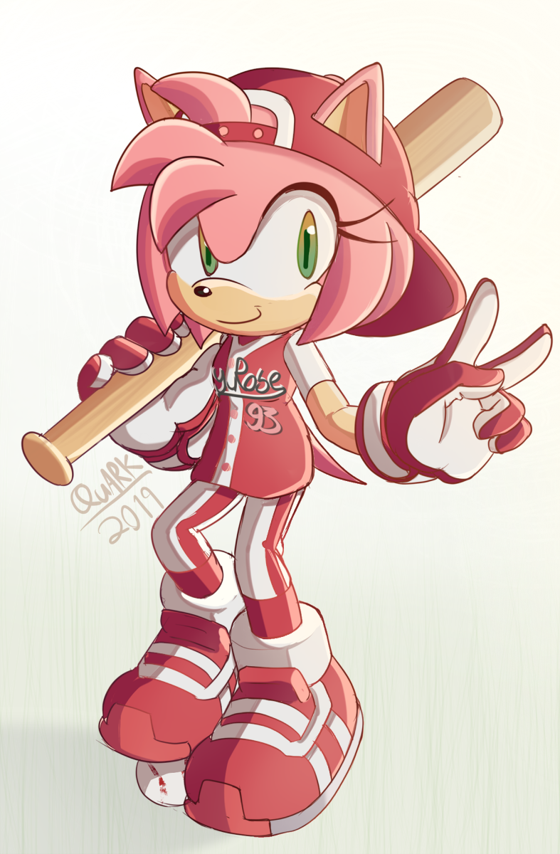 amy rose (sonic and 1 more) drawn by quark196