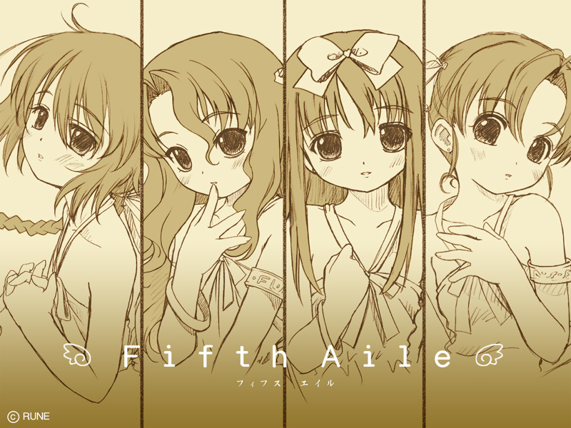 fuuko, honoka, tsubomi, and koyuki (fifth aile) drawn by nonohara_miki