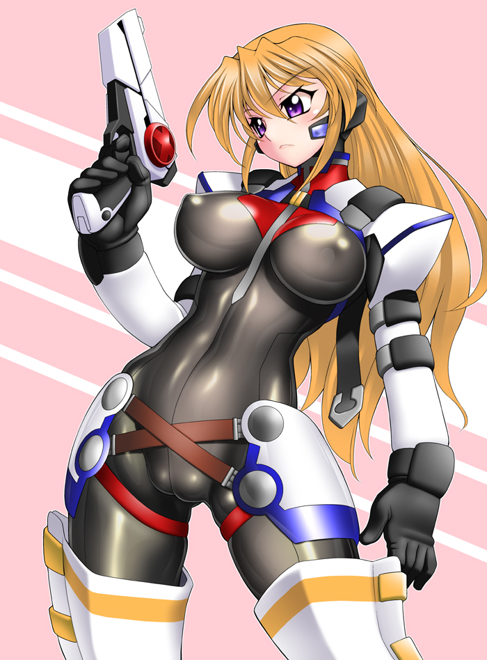 teana lanster and cross mirage (lyrical nanoha and 1 more) drawn by sakura_ryuuken